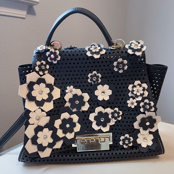 ZAC Zac Posen Handbags - Black + cream leather bag